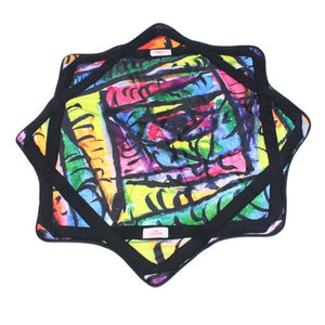 Abstract star-shaped artwork,...