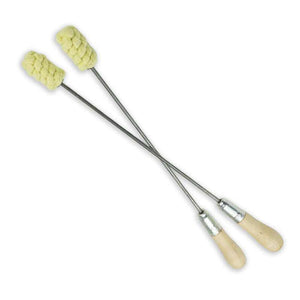 2-inch fire spinning wicks with wooden handles
