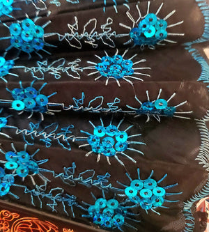 Ornate Folding Festival Fan in 8 Colors