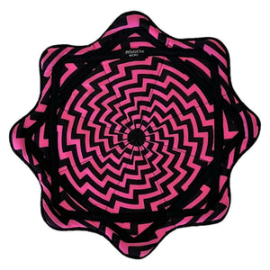 Pink and black zigzag pattern container, 27685a40-d362-5242-930c-42c0a1a333ed