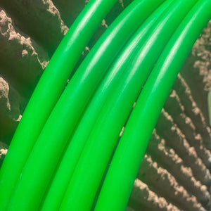 Four bright green tubes.