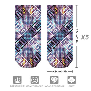 Sullivan King Ankle Socks (5 Pairs) The Sweat-Proof, Odor-Resistant, Breathable Music Festival Socks