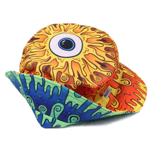 Eye-themed reversible bucket hat