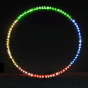 LED hoop with multi-color lights