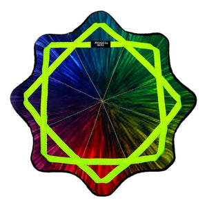 Micro Color Collision design with neon green outline