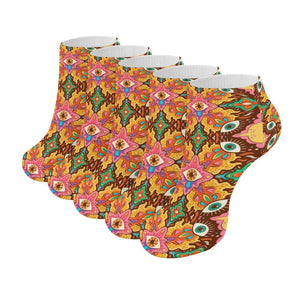 The Perfect Music Festival Ankle Socks (5 Pairs) Sweat-Proof, Odor-Proof, Breathable 4th Dimensions Beings Socks