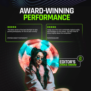 Award-winning RGB flashlight performance with Editor's Choice Award