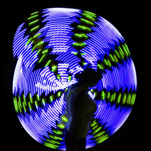 Woman with light painting art, ULTRAhOOPcOIOR 2017