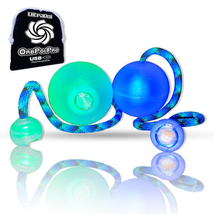 Custom OrbPoi Pro with glowing orbs and carrying bag