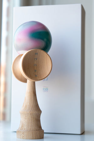 DSC01424 Kendama toy with colorful ball and box