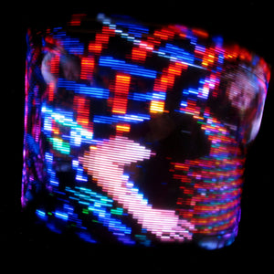 Evan with LED light show