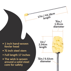 FM Amazon Torch - 17 fire eating single torch with Kevlar head