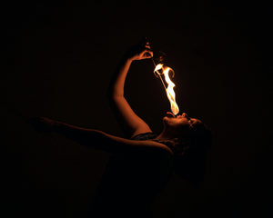 Fire eater with MoonBlaze torch.