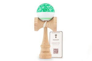 Green Bloom Kendama with Tricklist