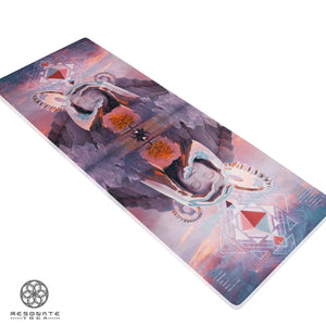 Resonate Yoga Rage Nation hero yoga mat with geometric design.