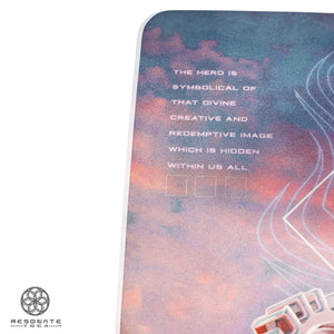 Hero yoga mat with inspirational quote