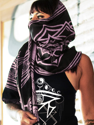 MANTRA • ICE PINK • Reversible Festival Shawl/Scarf