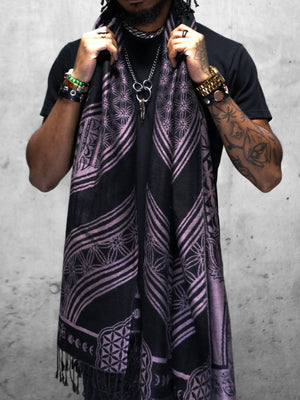 MANTRA • ICE PINK • Reversible Festival Shawl/Scarf