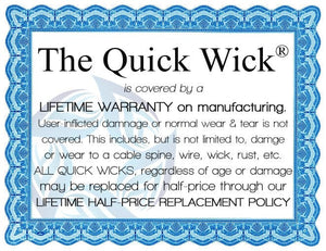QW Quick Wick Lifetime Warranty Certificate
