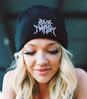 END THE HATE V1 • Metal Logo Knit Beanie