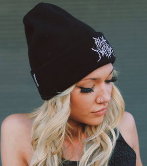 END THE HATE V1 • Metal Logo Knit Beanie