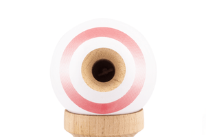 Red & white target tama kendama bottom
