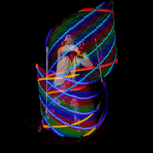 Tyler Wands performance with colorful LED wands