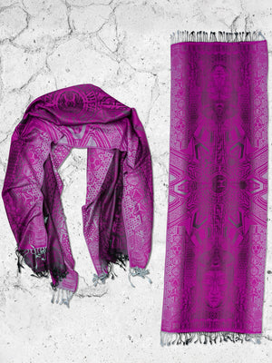 Pink marble scarf, Wounds-pink-marble-2