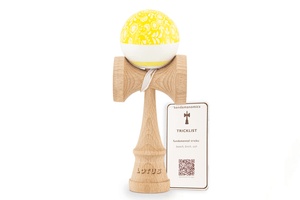 Yellow Bloom Kendama with shadow