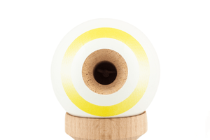Yellow and White Kendama Tama Bottom