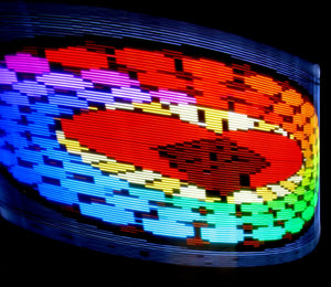 Abstract rainbow-colored digital art