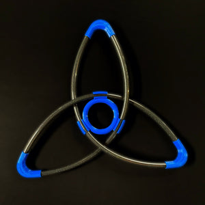 Blue and black Celtic knot symbol
