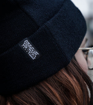 END THE HATE V1 • Metal Logo Knit Beanie