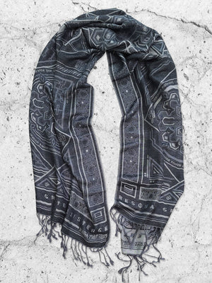 Grey patterned shawl from Rage Nation