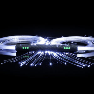 White RGB Double Bitwhip flow art for festivals