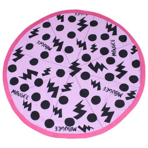 Pink & black patterned round mat (e61830db)