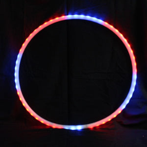 LED hula hoop with red and blue lights