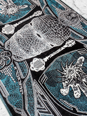 RESTOCKED ✦ GOLDEN TEACHERS V1 • AQUAMARINE • Festival Shawl/Scarf