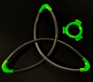 Green and black triquetra with removed center detail