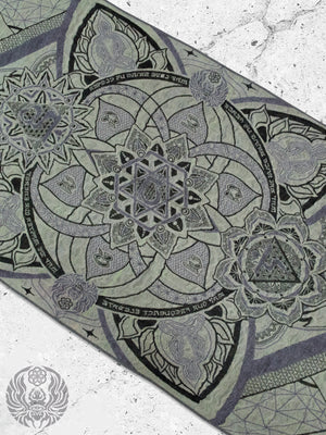 NEW RELEASE • HARMONY HEALS • UV-REACTIVE GREEN MINT • Festival Shawl/Scarf