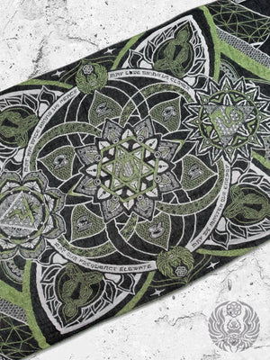 NEW RELEASE • HARMONY HEALS • UV-REACTIVE GREEN MINT • Festival Shawl/Scarf