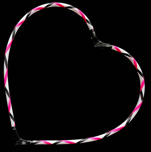 Pink heart-shaped hoop