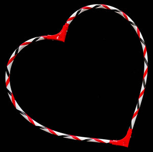Red heart-shaped hula hoop