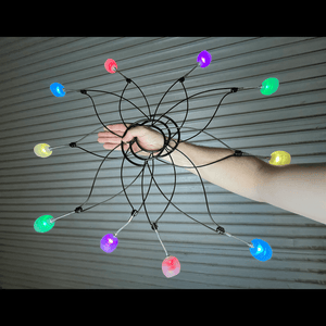 LED light up poi being held