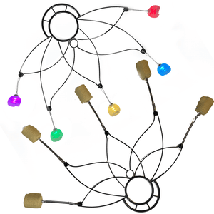 LED and fire fan prop with colorful lights