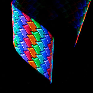 Colorful mandala pattern on black background