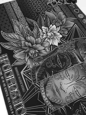 Mousepad with floral & geometric design - Wounds 14