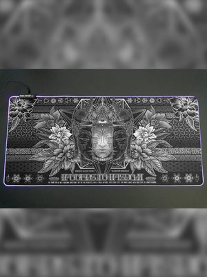 WOUNDS TO WISDOM V1 • MONOCHROME • XXL RGB GAMING MOUSEPAD
