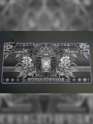 Mousepad v2 shop - Illuminated Buddha design
