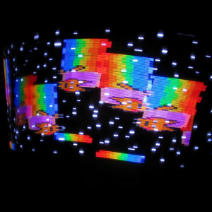 Nyan Cat in space with rainbow trail and stars